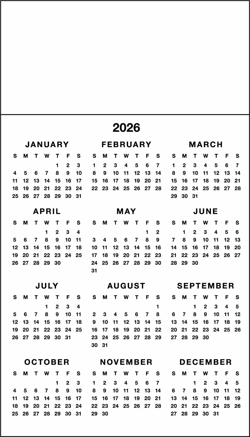 Custom Calendar Magnet - 4"X7" 3
