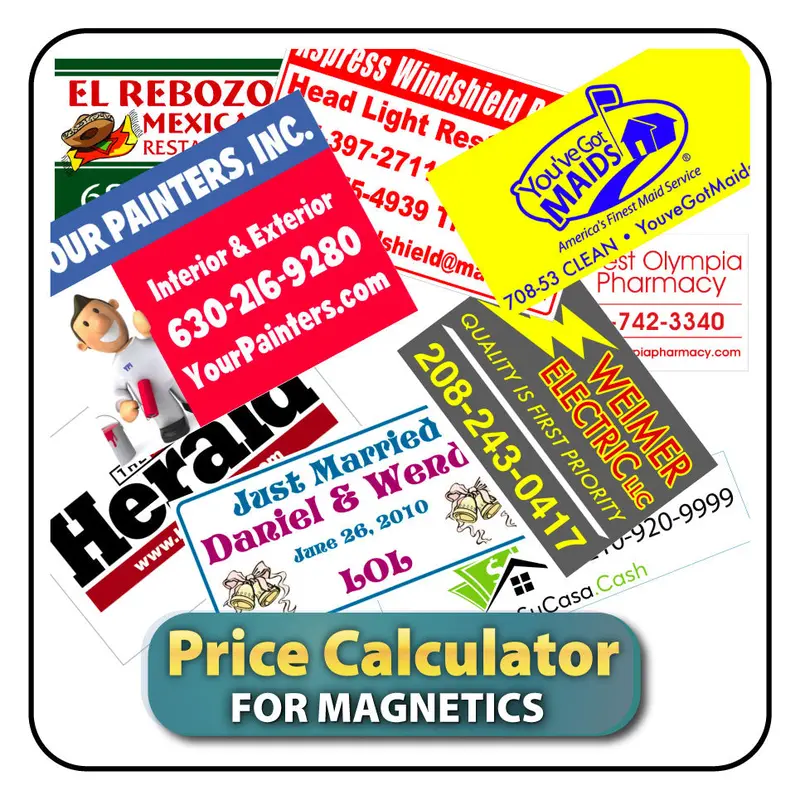 Custom Magnetic Signs Pricing By The Inch | Calculate Price And Upload 1
