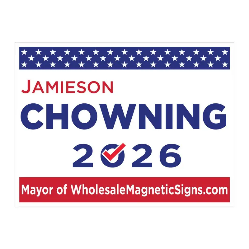 Custom Political Yard Sign – 24X18 Corrugated With Optional Double Sided Printing + H-Stake 1