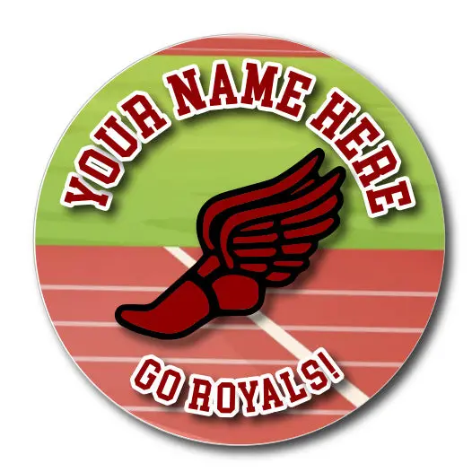 Custom Track & Field Magnet or Sticker – For Cars or Lockers