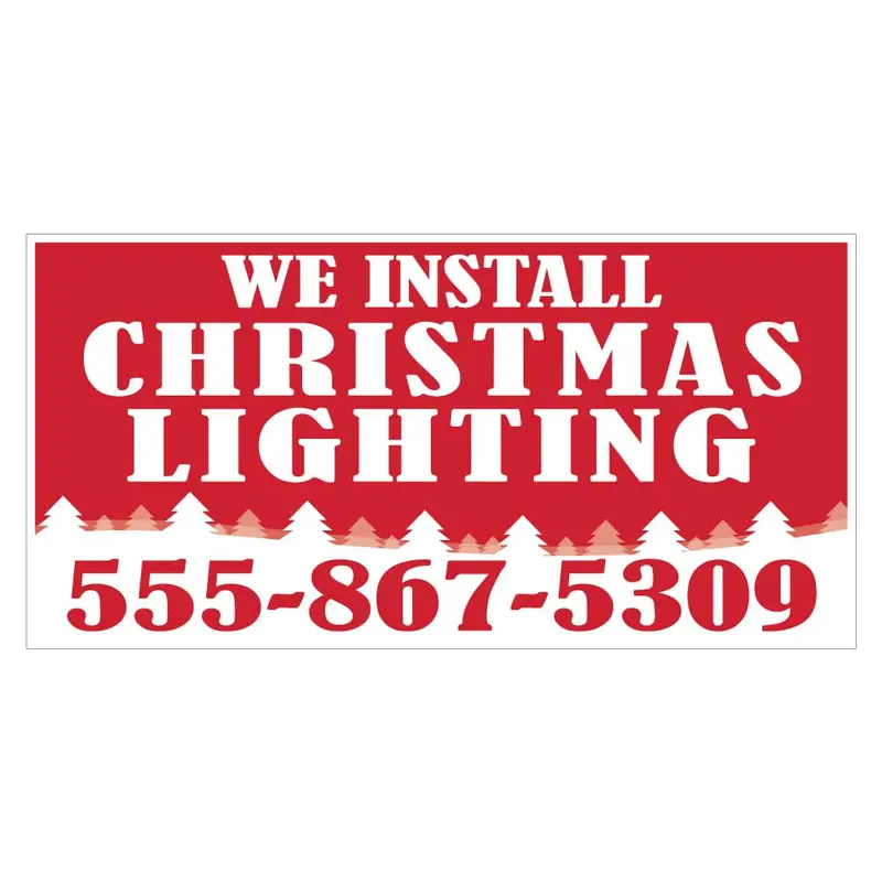 Custom “We Install Christmas Lighting” Magnetic Sign | 18X12, 24X12, Or 24X18 Layout 3 1