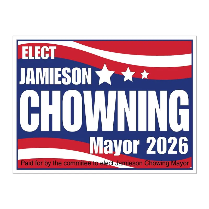 Customizable 24X18 Re-Elect Campaign Yard Sign Template With H-Stake – Single Or Double-Sided 1
