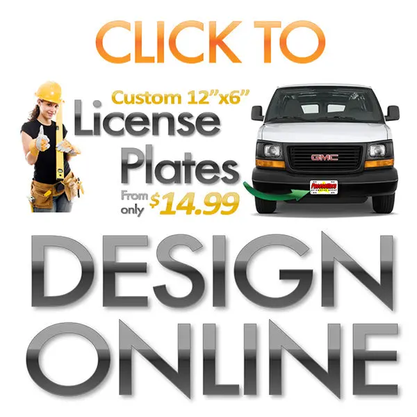 Customized License Plate For Cars, Trucks, And Vans - Design Online 1