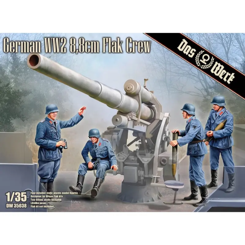 Das Werk 35038 1/35 German Wwii 8,8Cm Flak Crew 1