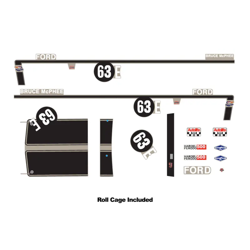 Dda 1/24 No.63E Xw Ford Bathurst Decal Kit Accessory 1