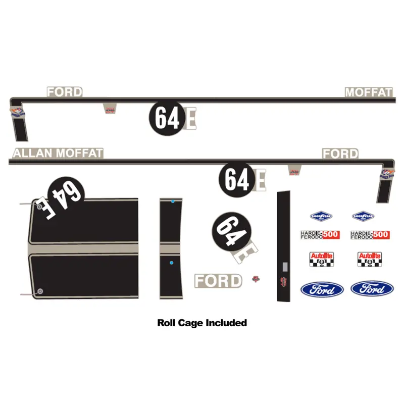 Dda 1/24 No.64E Xw Ford Bathurst Decal Kit Accessory 1