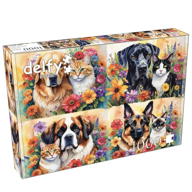 Delfy 26014 Paw-Fect Pairs 1000Pc Jigsaw Puzzle 1