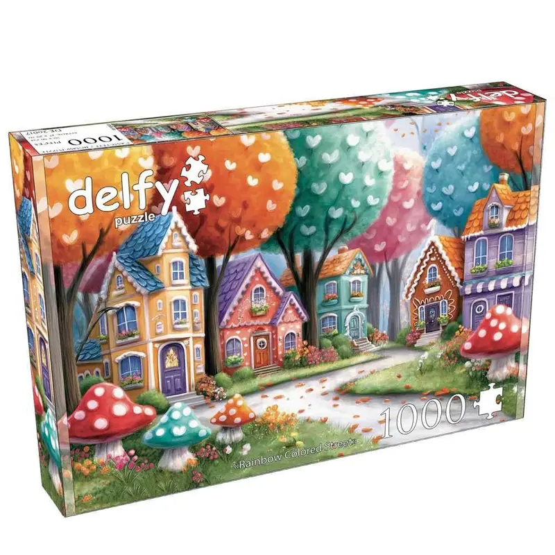 Delfy 26017 Rainbow Colored Street 1000Pc Jigsaw Puzzle 1