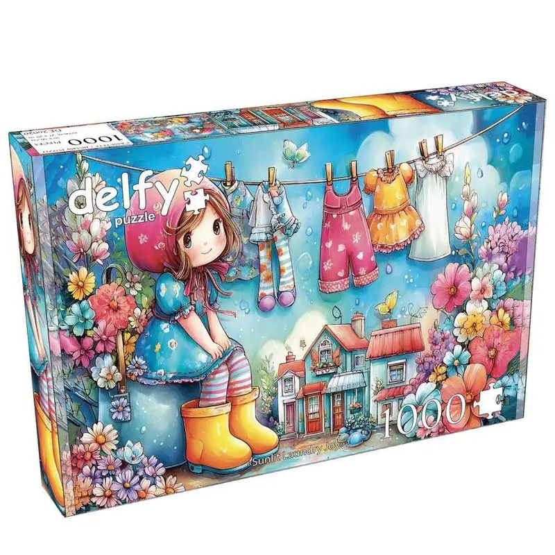 Delfy 26020 Sunlit Laundry Joy 1000Pc Jigsaw Puzzle 1