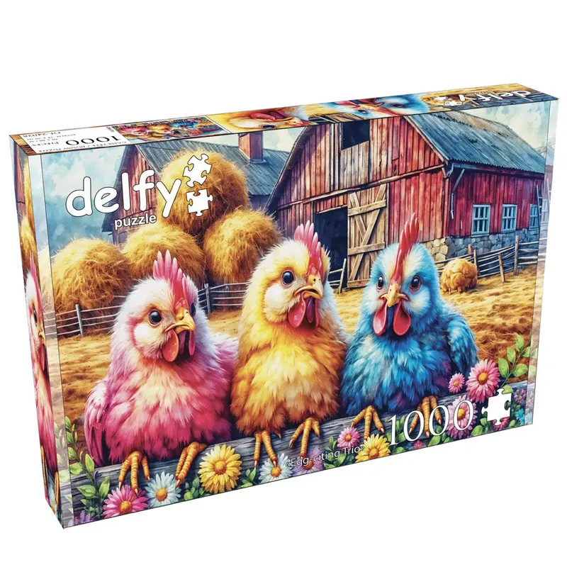Delfy Egg-Citing Trio 1000Pc Jigsaw Puzzle 1