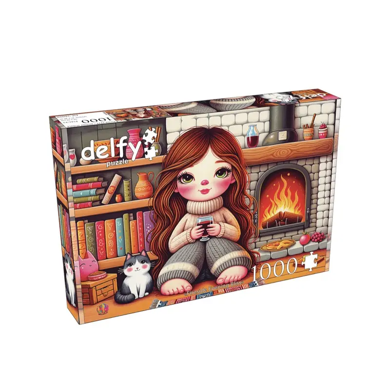 Delfy Fireside Evening Bliss 1000Pc Jigsaw Puzzle 1