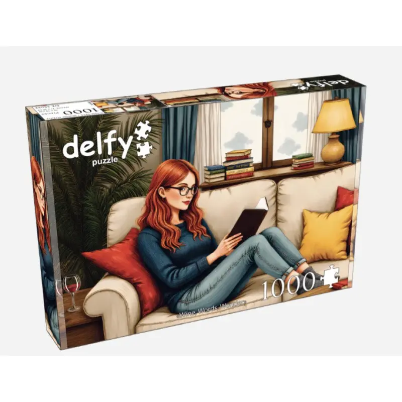 Delfy Wine, Words, Wonder 1000Pc Jigsaw Puzzle 1