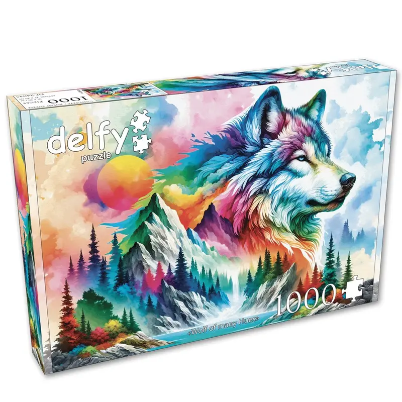 Delfy Wolf Of Many Hues 1000Pc Jigsaw Puzzle 1