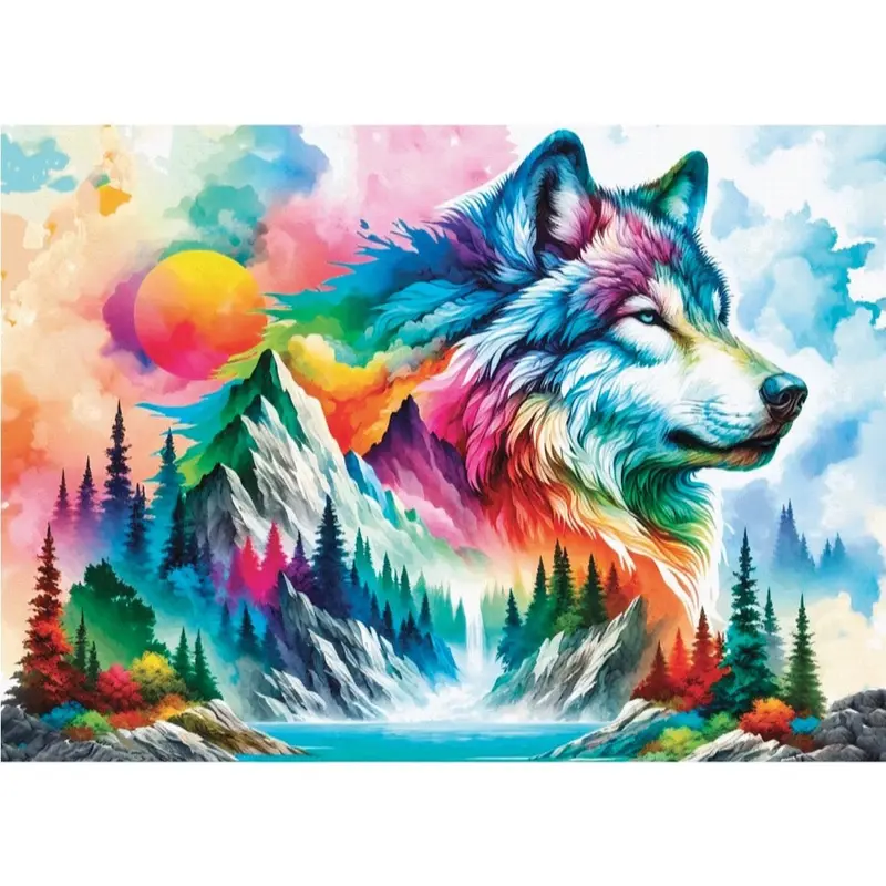 Delfy Wolf Of Many Hues 1000Pc Jigsaw Puzzle 2