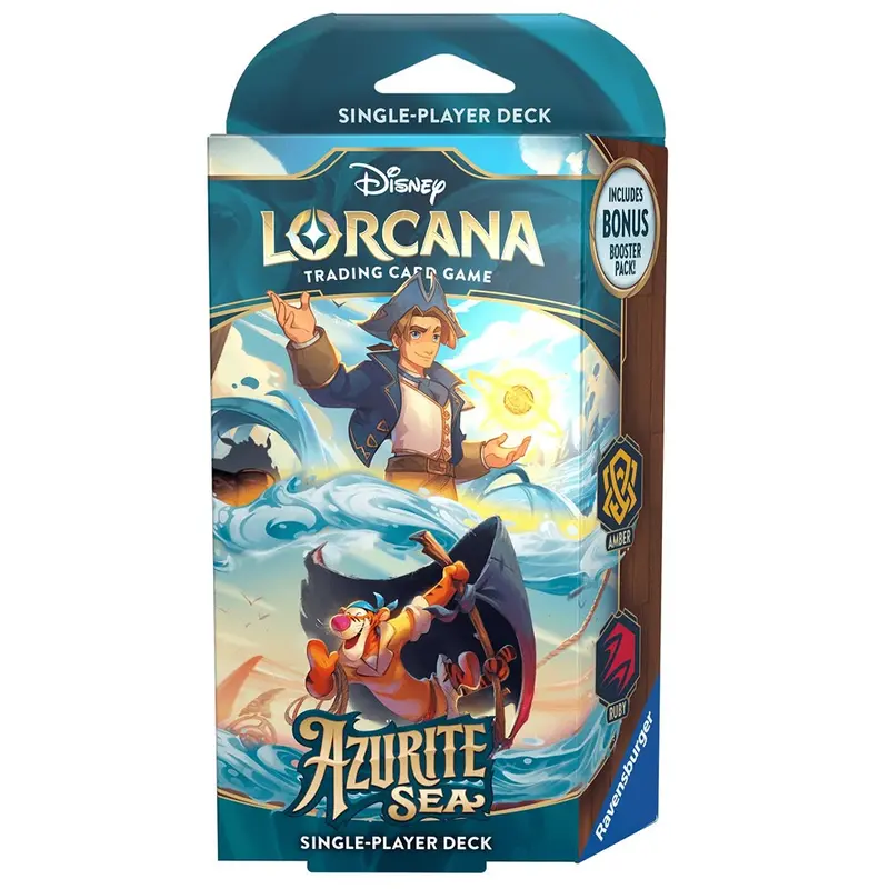 Disney Lorcana Tcg Azurite Sea Series 6 Single Player Deck Amber Ruby 1