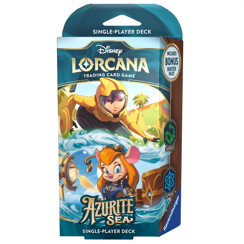 Disney Lorcana Tcg Azurite Sea Series 6 Single Player Deck Emerald Sapphire 1