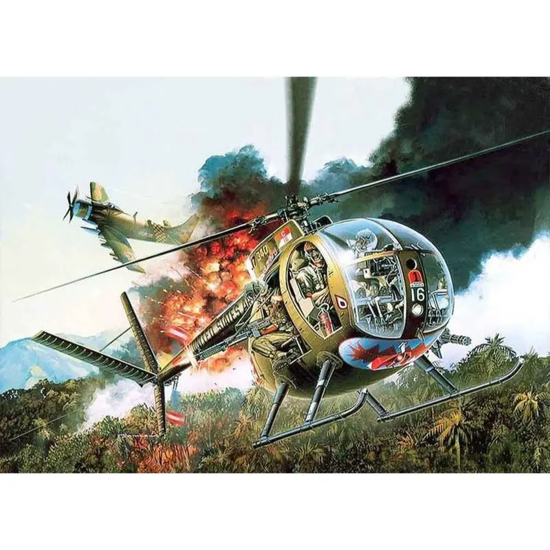 Dragon 3310 1/35 Oh-6A Cayuse W/Crew Plastic Model Kit 1