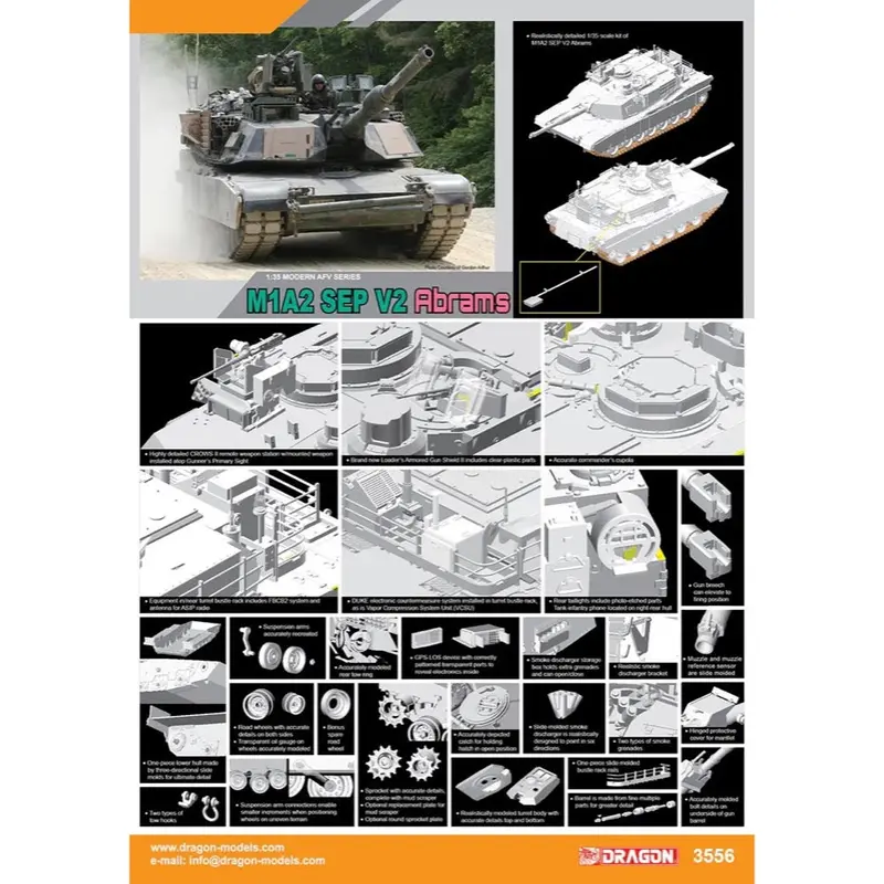 Dragon 3556 1/35 M1a2 Sep V2 Abrams 2