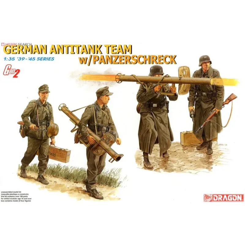 Dragon 6374 1/35 German Antitank Team W/Panzerschreck Plastic Model Kit 1