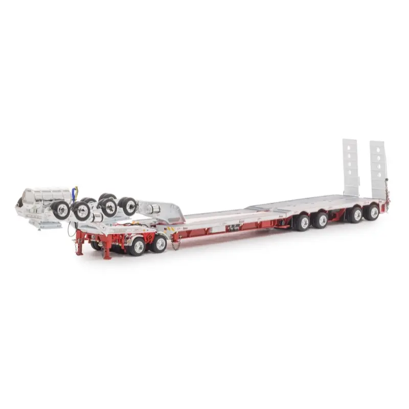 Drake Zt09347 1/50 4X8 Trailer Set W/ Hydraulic Neck Bowers Heavy Haulage 1
