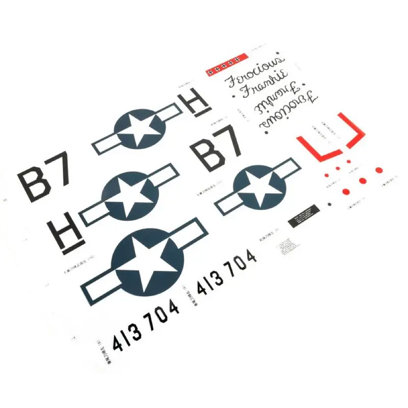 E-Flite Efl-1740 Decal Sheet P-51 1.0M 1