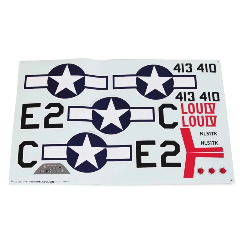 E-Flite Efl01270 Decal Set P-51D 1.5M 1