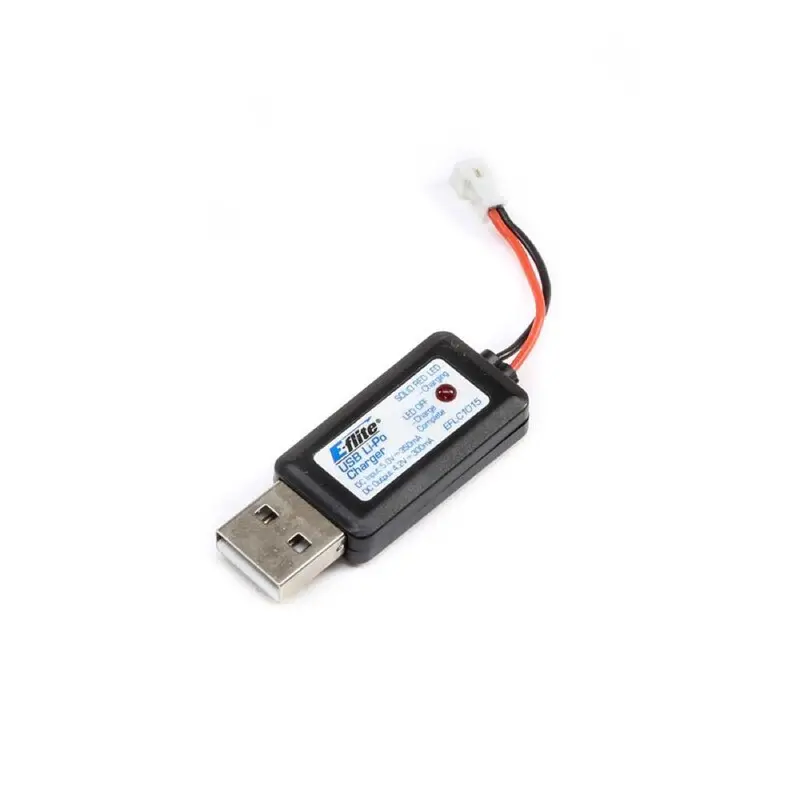 E-Flite Eflc1015 Usb Lipo Charger For 1S 3.7V 300Mah Batteries With Small Umx Connector 1