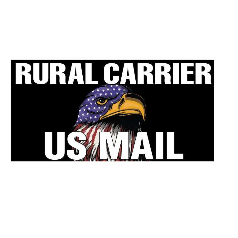 Eagle Vehicle Magnet For Rural Mail Carrier | 24"X12" Magnetic Sign 1