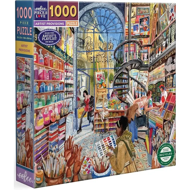 Eeboo Artist's Provision 1000Pc Jigsaw Puzzle 1