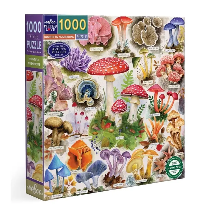 Eeboo Bountiful Mushroom 1000Pc Jigsaw Puzzle 1