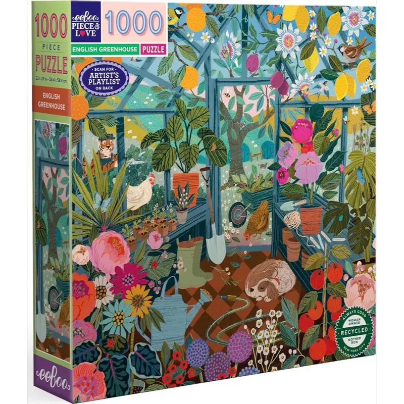 Eeboo English Greenhouse 1000Pc Jigsaw Puzzle 1