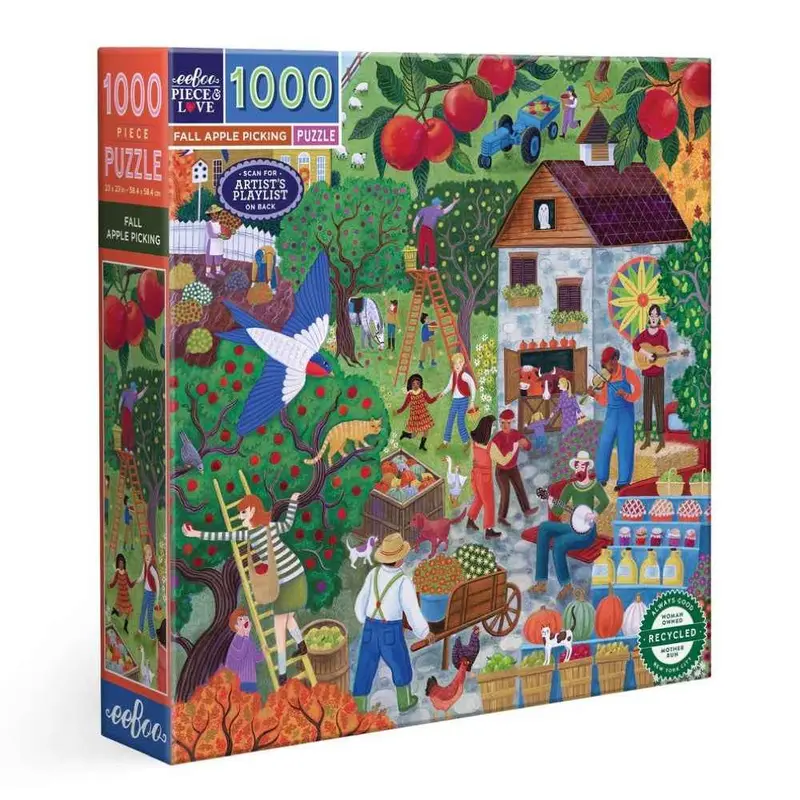 Eeboo Fall Apple Pick 1000Pc Jigsaw Puzzle 1