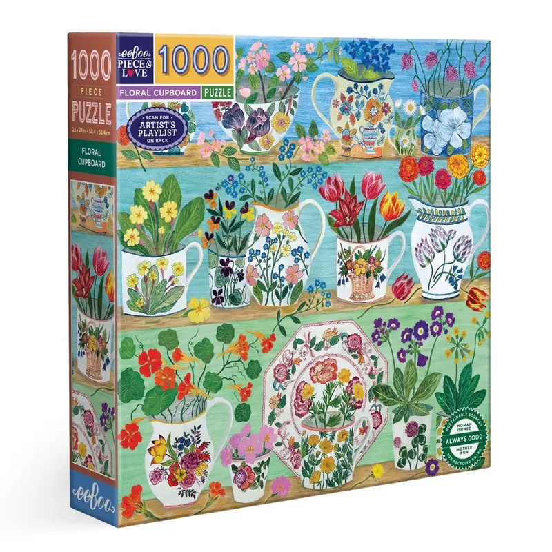 Eeboo Floral Cupboard 1000Pc Jigsaw Puzzle 1