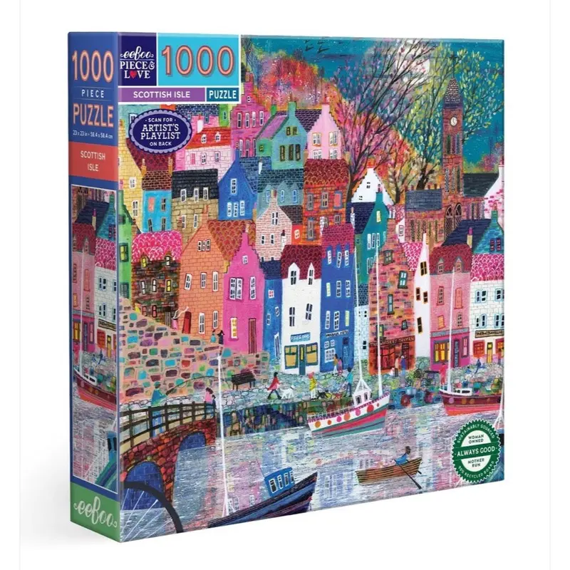 Eeboo Scotish Isle 1000Pc Jigsaw Puzzle 1