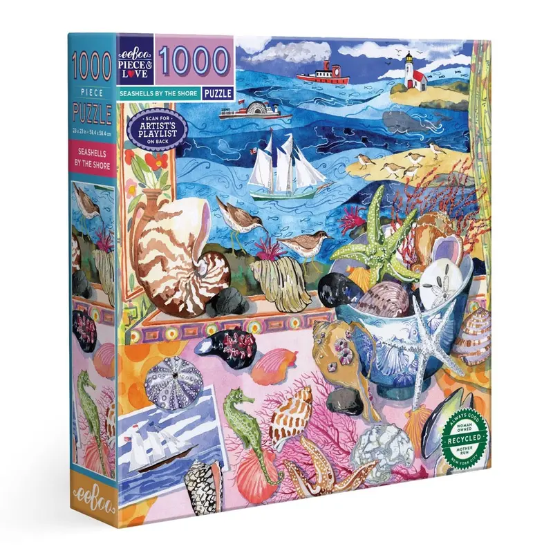 Eeboo Seashell Shore 1000Pc Jigsaw Puzzle 1