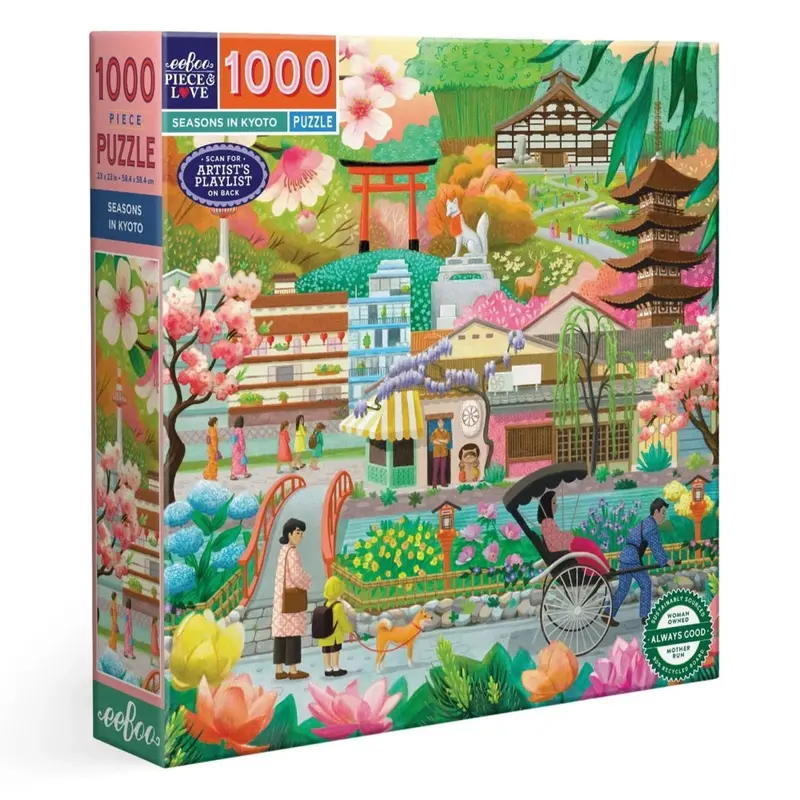 Eeboo Seasons In Kyoto 1000Pc Jigsaw Puzzle 1