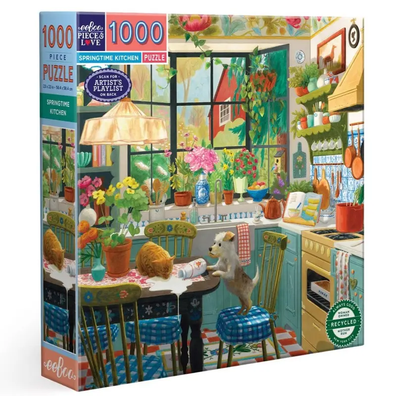 Eeboo Springtime Kitchen 1000Pc Jigsaw Puzzle 1
