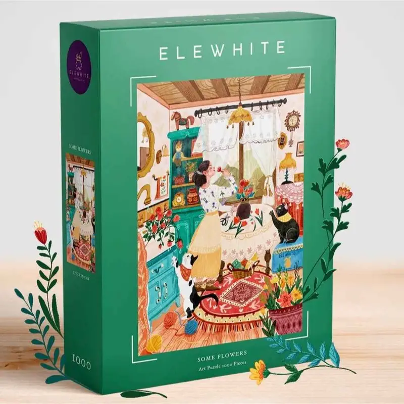Elewhite Some Flowers 1000Pc Jigsaw Puzzle 1