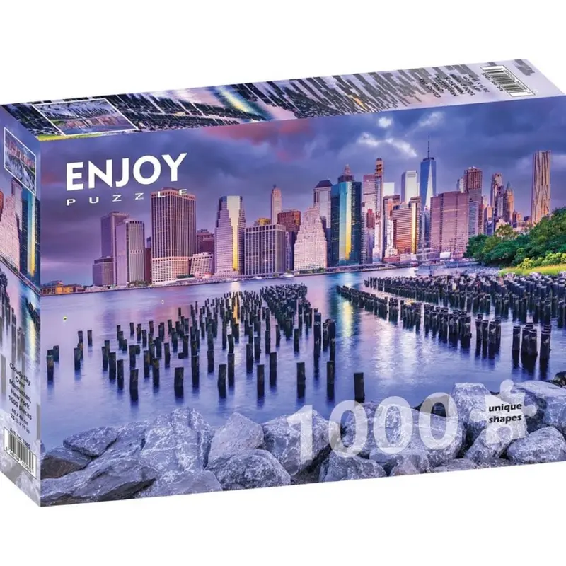 Enjoy 1065 Cloudy Sky Over Manhattan New York 1000Pc Jigsaw Puzzle 1