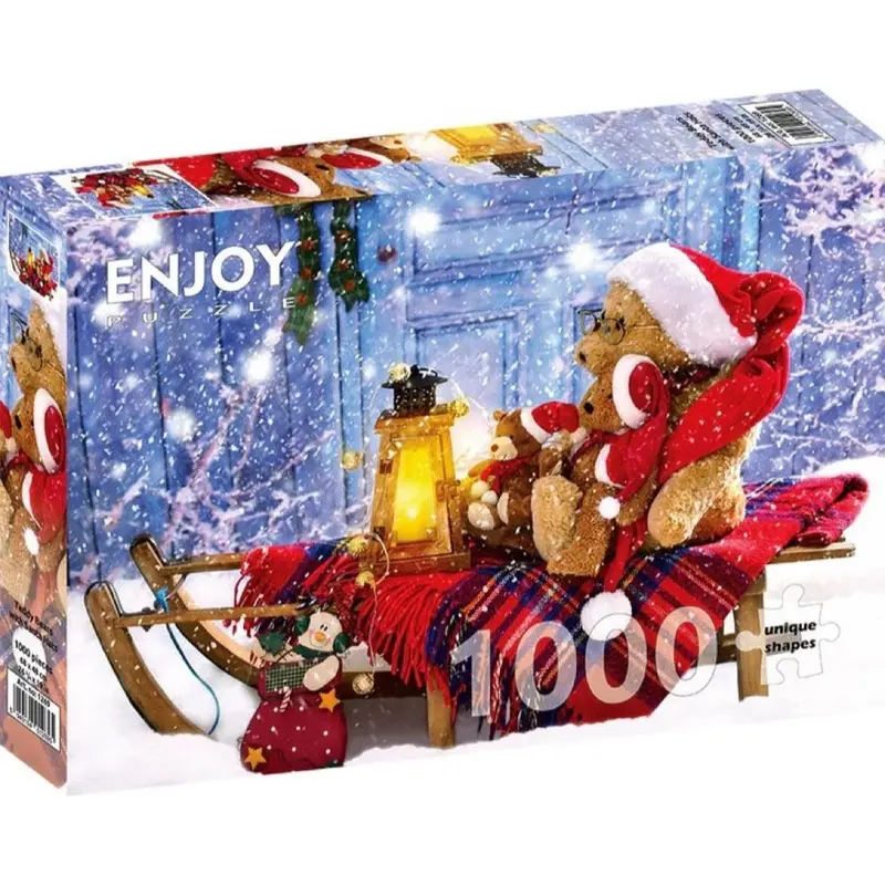 Enjoy 1269 Teddy Bears With Santa Hats 1000Pc Jigsaw Puzzle 1