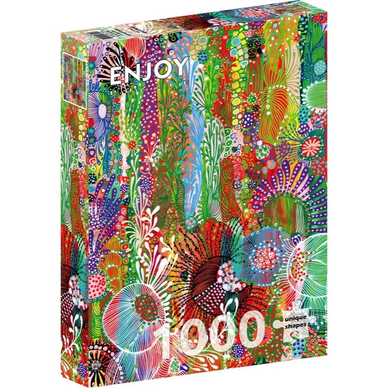 Enjoy 2010 Floral Curtain 1000Pc Jigsaw Puzzle 1