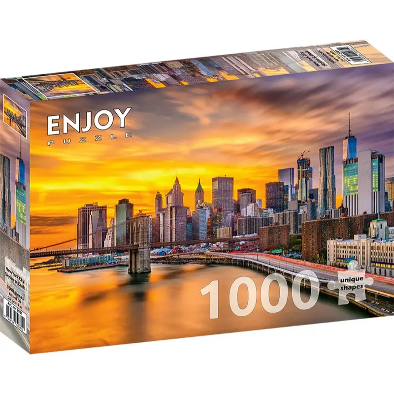 Enjoy 2081 New York City Skyline At Dusk 1000Pc Jigsaw Puzzle 1