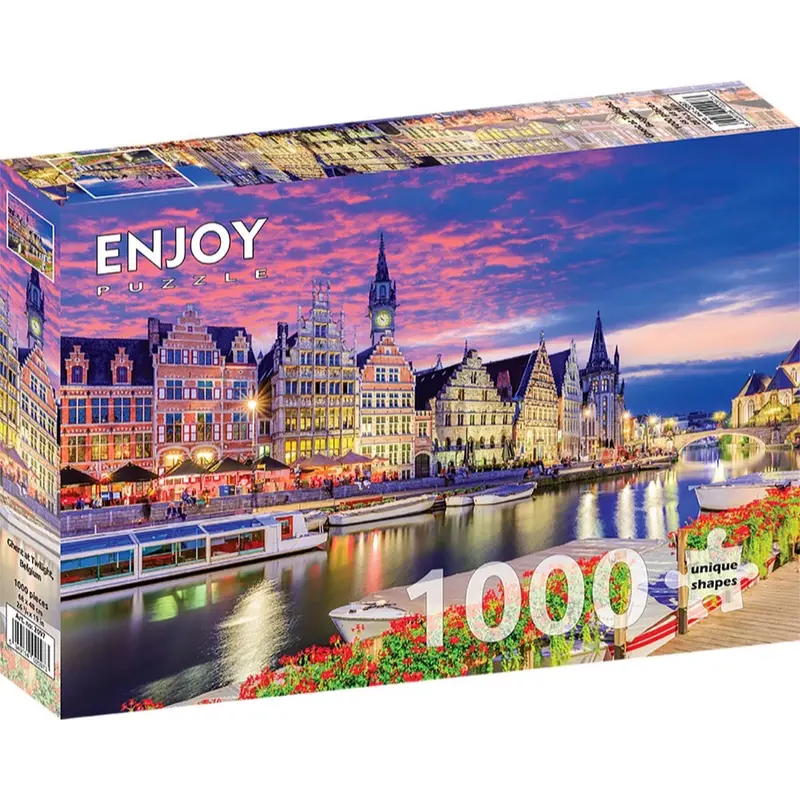 Enjoy 2097 Ghent At Twilight Belgium 1000Pc Jigsaw Puzzle 1