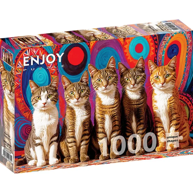 Enjoy 2131 Five Cats 1000Pc Jigsaw Puzzle 1