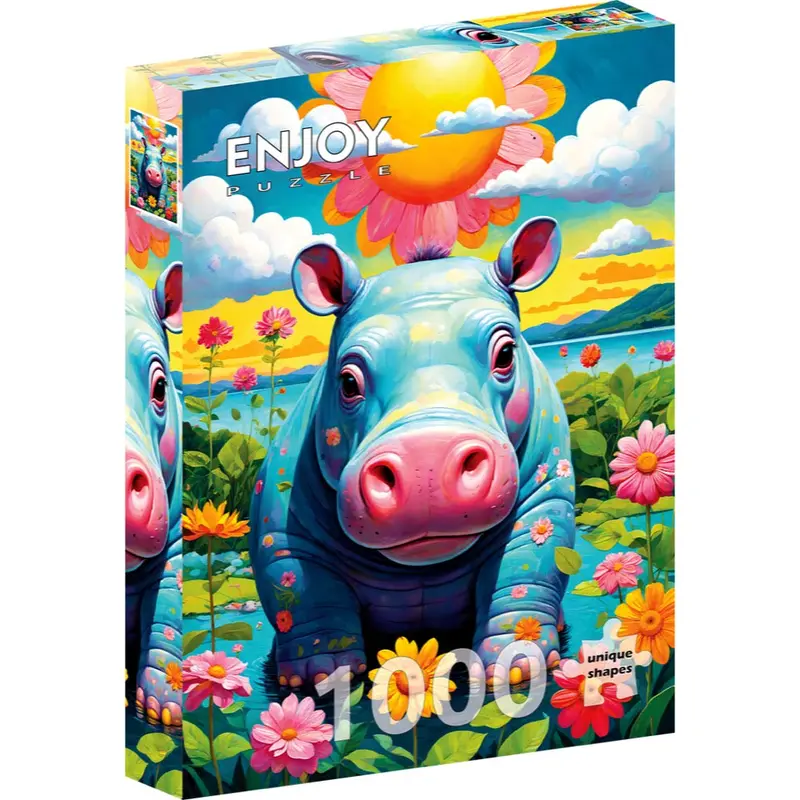 Enjoy 2152 Sunny Hippo 1000Pc Jigsaw Puzzle 1