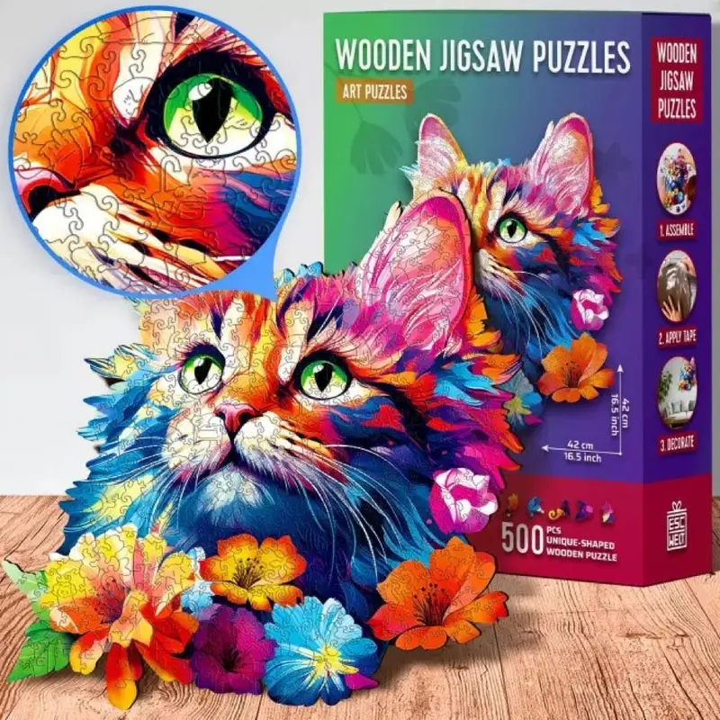 Escape Welt Cat 300Pc Wooden Jigsaw Puzzle 1