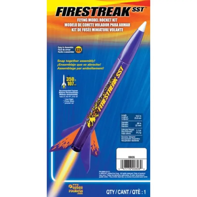 Estes 806 Firestreak Sst Beginner Model Rocket Kit (13Mm Mini Engine) 1