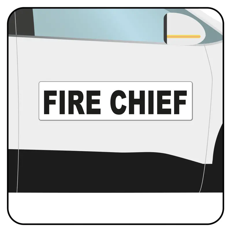 Fire Chief Vehicle Magnet Or Decal + Reflective Options | 24"X6" 1