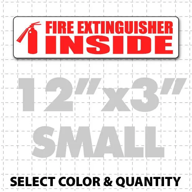 Fire Extinguisher Inside Magnetic Sign 12" X 3" 1