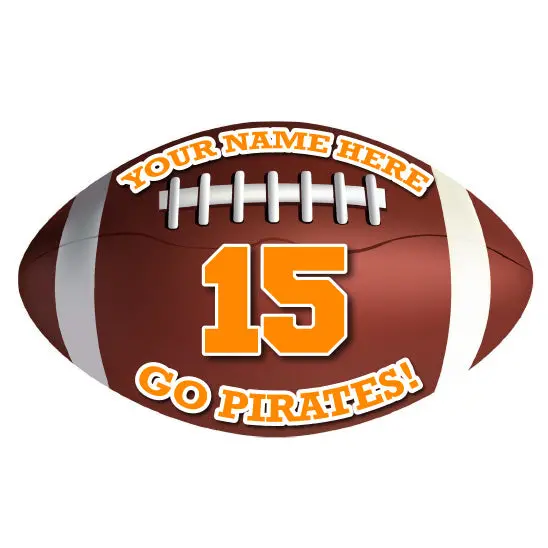 Football Sticker Or Magnet | Custom Car Or Locker Football 7